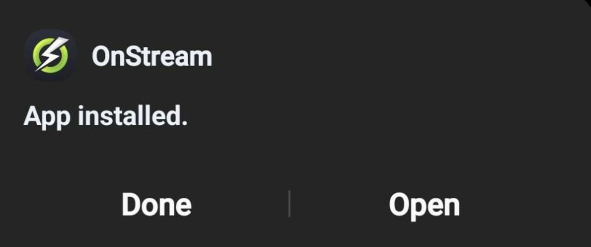 OnStream APK Installed on PC